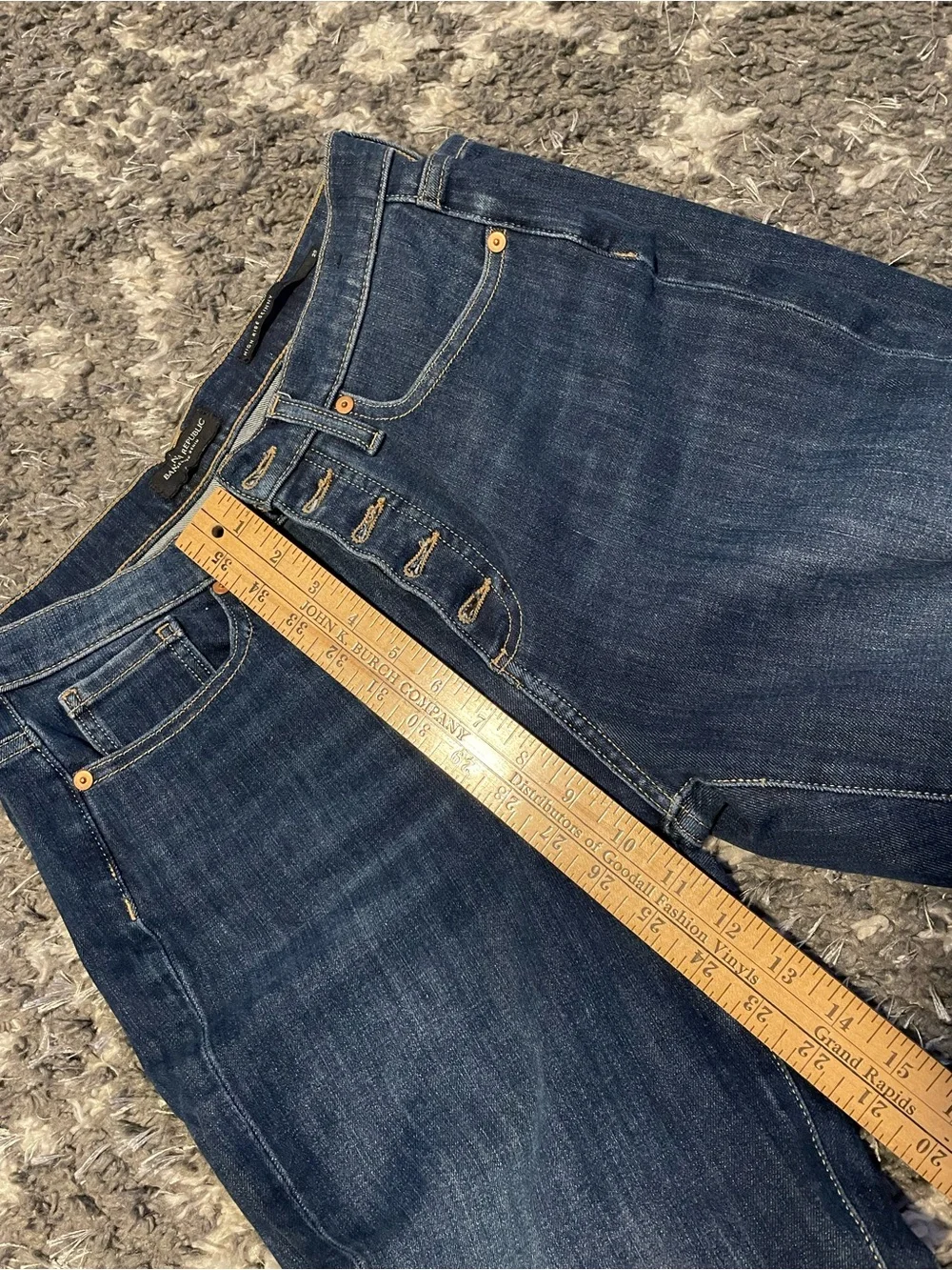 Banana Republic High-Rise Dark Blue Button-Fly Jeans